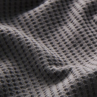 Jersey de algodón con relieves Uni – gris, 