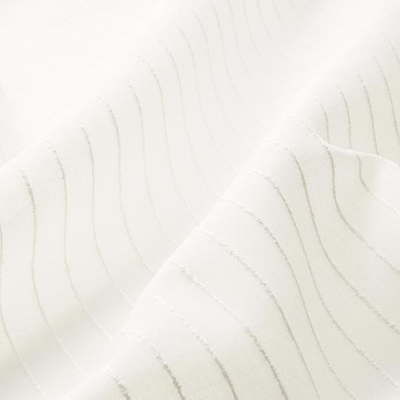 Tela para cortinas Rayas anchas Hilo con efecto 300 cm – blanco,  image number 2