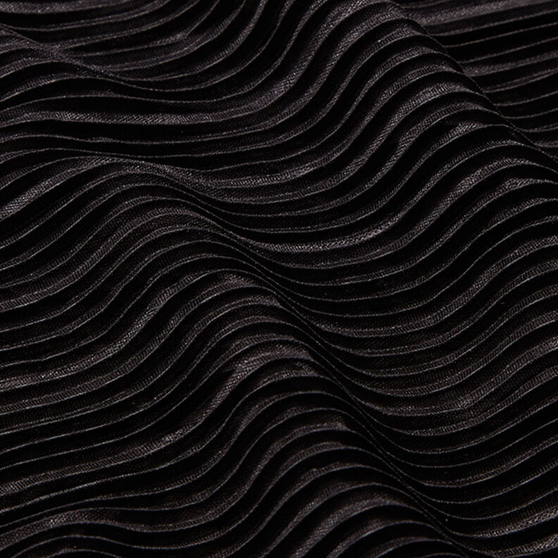 Tela de jersey Plisado – negro,  image number 2
