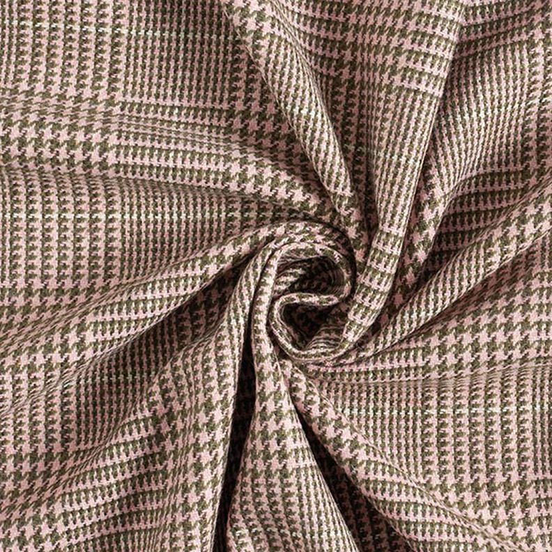 Tela de lana Príncipe de Gales – rosa/caqui,  image number 4