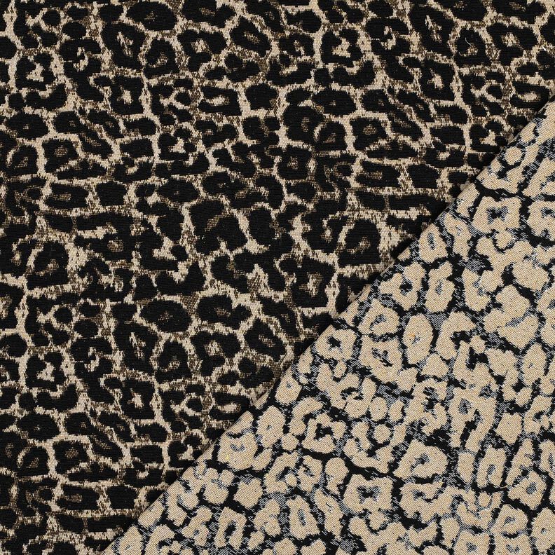 Jacquard Estampado leopardo – naturaleza/negro,  image number 4