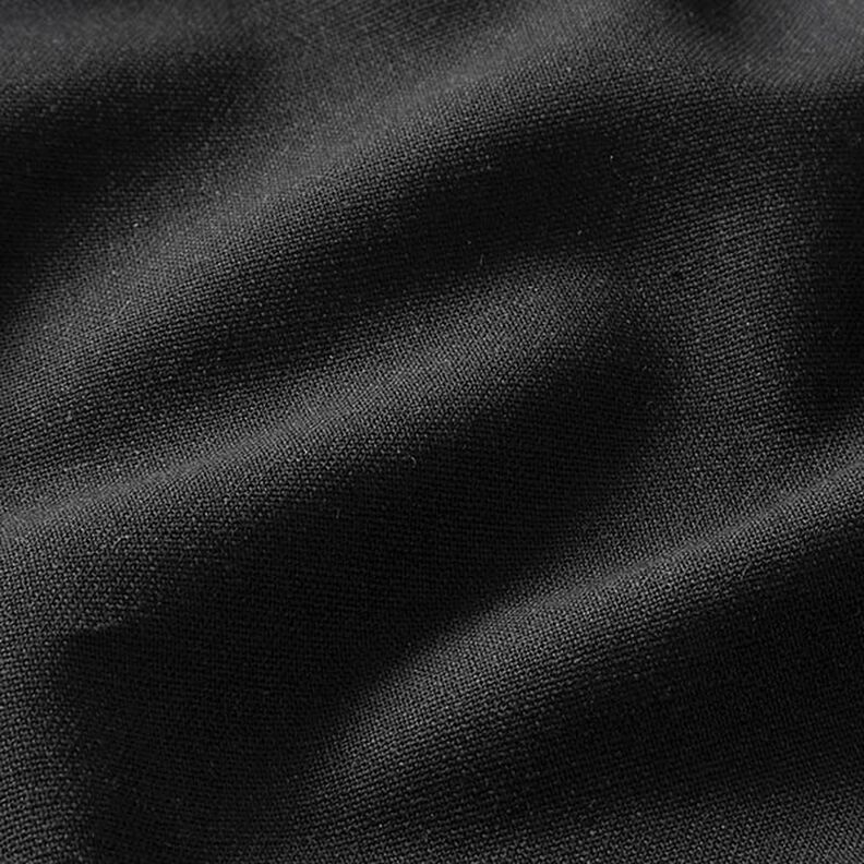 Mezcla de lino y viscosa Uni – negro,  image number 2