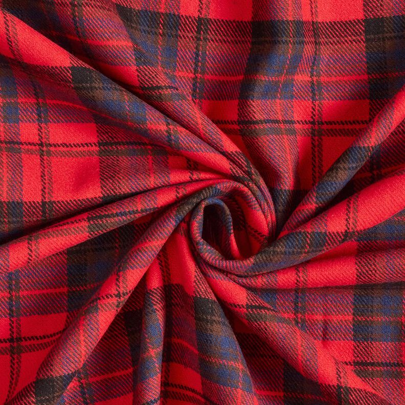 Franela de algodón Cuadros – chili/índigo,  image number 3