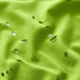 Tela de jersey de algodón Destroyed – verde manzana, 