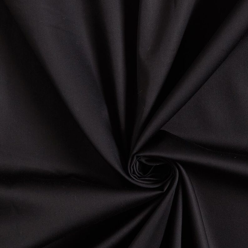 Satén de algodón Uni – negro,  image number 1