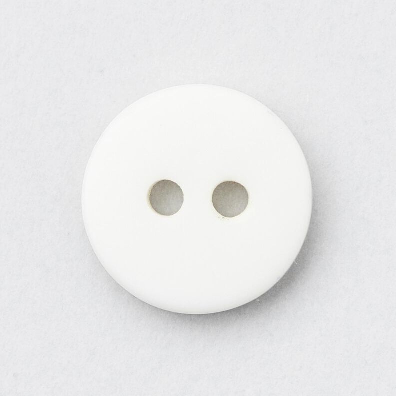 Botón redondo de 2 agujeros [Ø 11 mm] – blanco,  image number 1