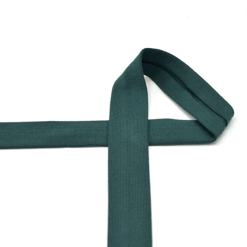 Cinta al biés Tela de jersey de algodón [20 mm] – verde oscuro,  image number 2