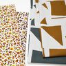 Tela decorativa Panama media Formas abstractas – mostaza/naturaleza,  thumbnail number 5