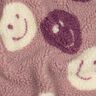 Felpa de peluche Smilies | Poppy Fabrics – rosa viejo oscuro/blanco lana,  thumbnail number 2