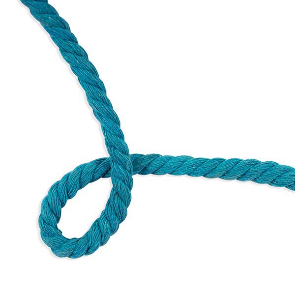 Cordel de algodón [ Ø 8 mm ] – azul turquesa,  image number 2