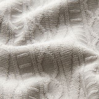 Jersey jacquard Rayas decoradas en mezcla de algodón – gris seda, 