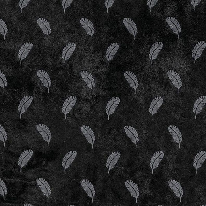 Nicki terciopelo plumas – negro,  image number 1