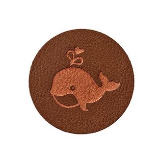 Pieza decorativa Ballena [ 23 mm ] – marrón oscuro, 