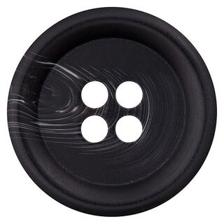 Botón de poliéster 4 agujeros – negro/blanco, 