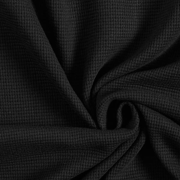 Jersey de algodón tipo gofre mini Uni – negro,  image number 1