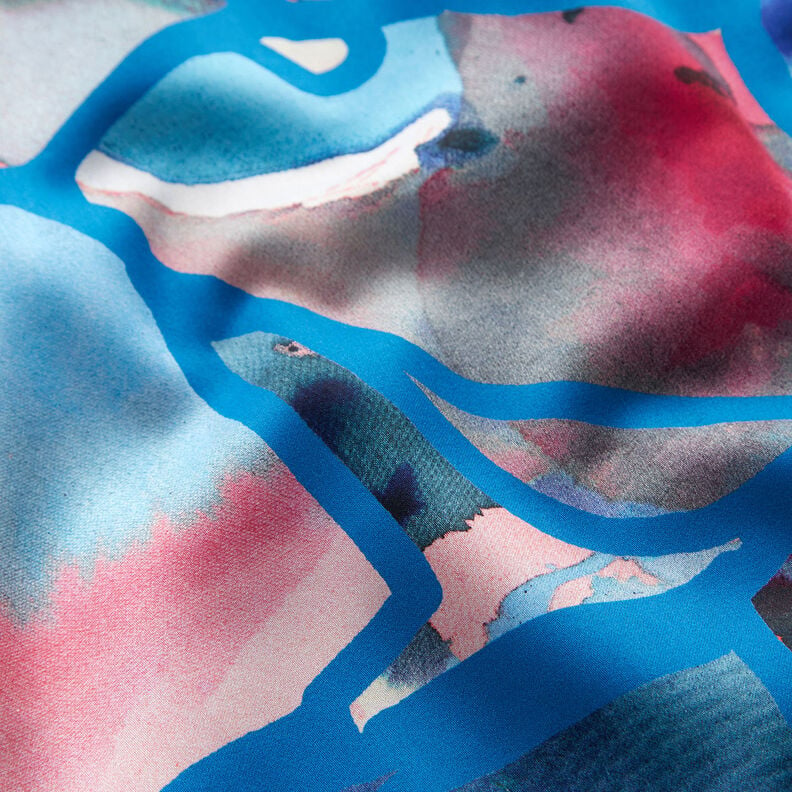 Satén de algodón Resonate Neon | Nerida Hansen – azul,  image number 2