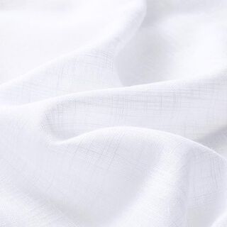 Tejido para cortinas Voile Apariencia de lino 300 cm – blanco, 