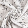 Mezcla viscosa brillo metalizado dibujo floral – blanco/negro,  thumbnail number 4
