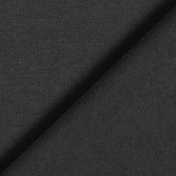 Tela de jersey de algodón Uni mediano – negro,  image number 5