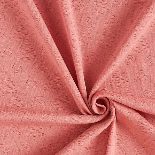 Jersey de punto fino con patrón de agujeros Arcoíris – rosa antiguo – Muestra,  image number 3