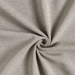 Mezcla de punto jacquard con purpurina – beige/plata metalizada, 