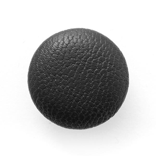 Botón de piel de imitación  – negro,  image number 1