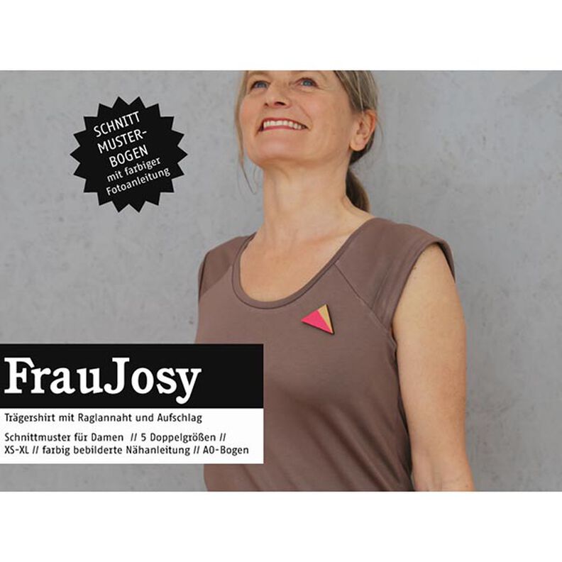 FRAU JOSY - Camiseta sin mangas con costuras raglán y vuelta en los hombros, Studio Schnittreif  |,  image number 1