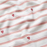 Tela de jersey de algodón Rayas y corazones – blanco lana/rosa antiguo,  thumbnail number 2