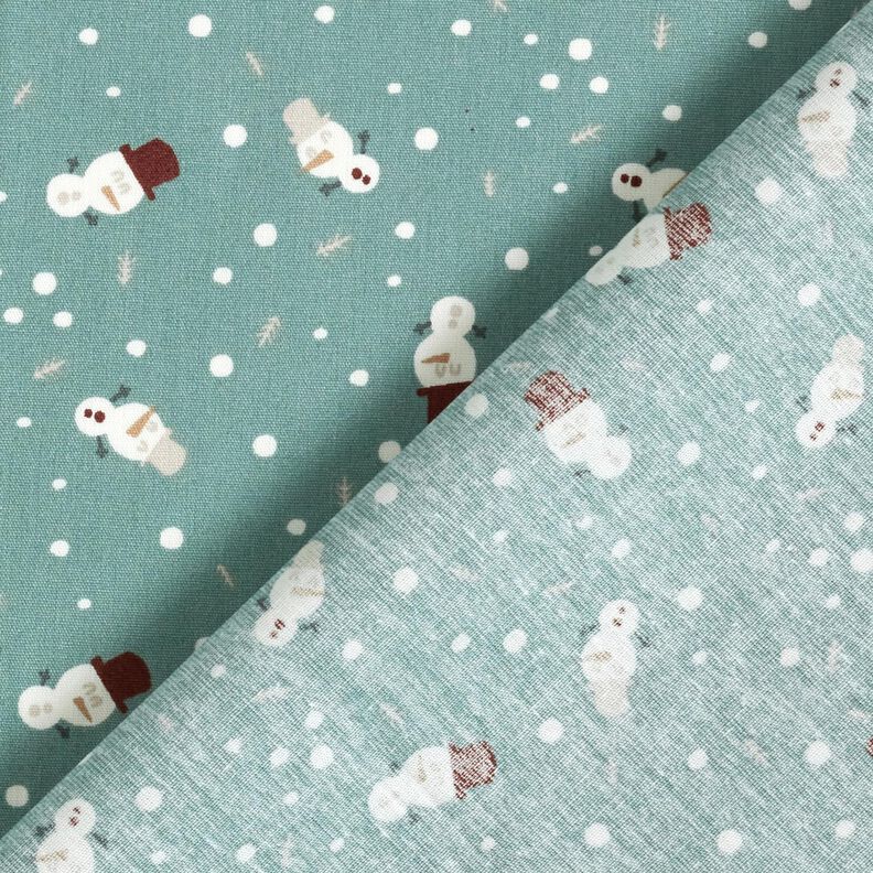 Tela de algodón Popelina Bonitos muñecos de nieve – caña,  image number 4