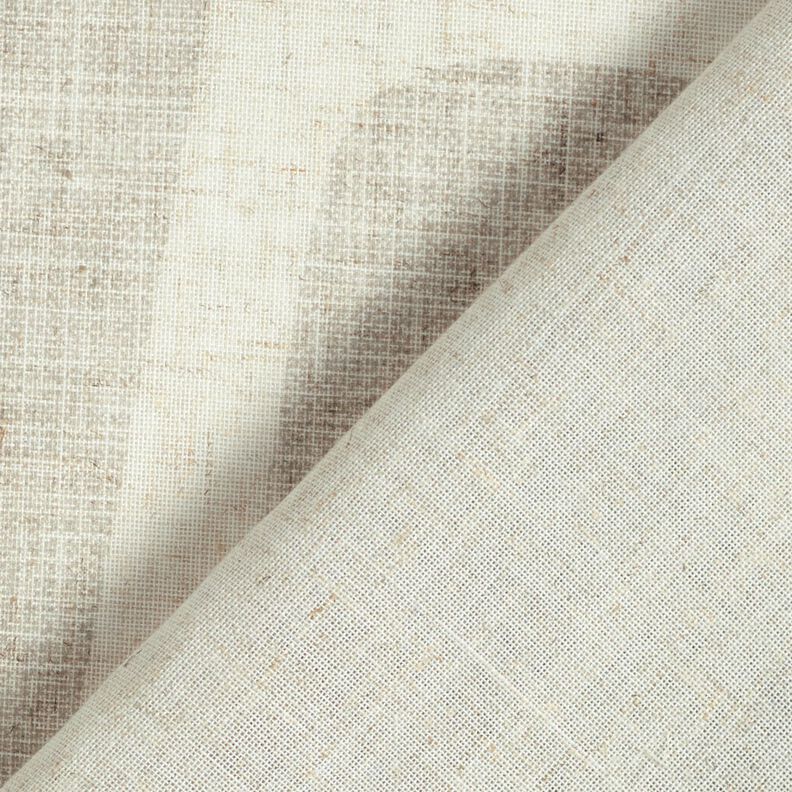 Tela para cortinas Mezcla de lino Formas  – marrón claro/naturaleza,  image number 4