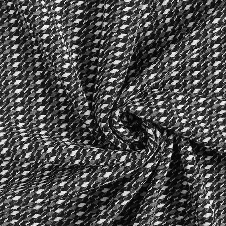 Punto jacquard mezcla algodón rombos – negro/blanco,  image number 3