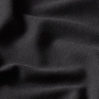 Tela de jersey de algodón Piqué fino – negro, 