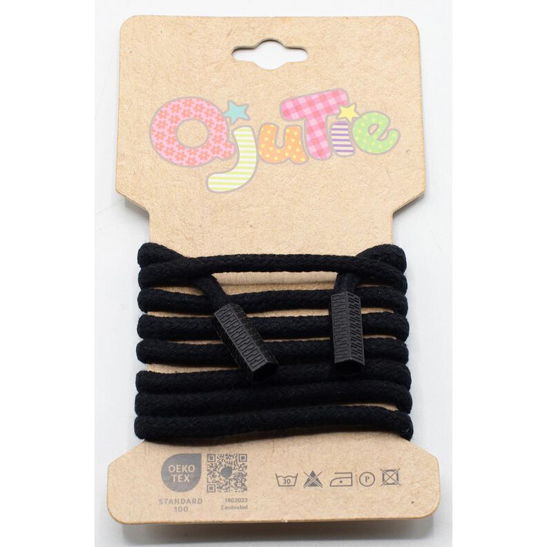 Cordel de algodón incluidos Extremo de cordón [1,15 m | Ø 5mm] – negro,  image number 1