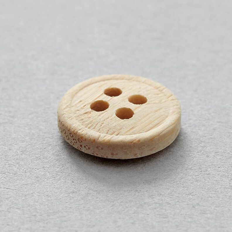 Botón de 4 agujeros Bambú  – beige,  image number 2