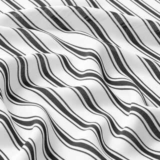 Chifón con rayas verticales cambiantes – blanco/negro, 