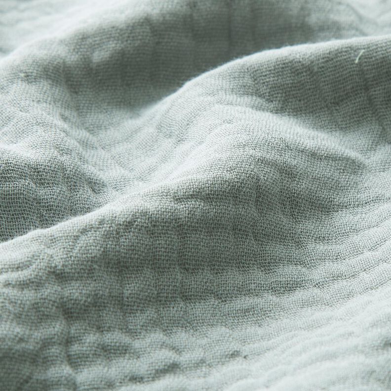 GOTS Muselina de algodón de tres capas – azul grisáceo pálido,  image number 3