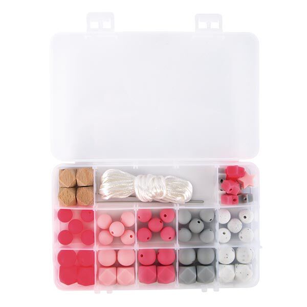 Caja de perlas de silicona | Rayher – rosa,  image number 3