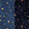 Tela decorativa Cielo nocturno Brilla en la oscuridad – dorado/azul marino,  thumbnail number 1