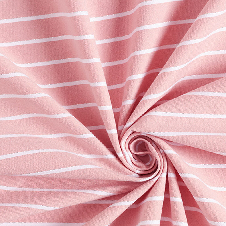 Viscosa Stretch Rayas brillantes – rosa/blanco,  image number 3