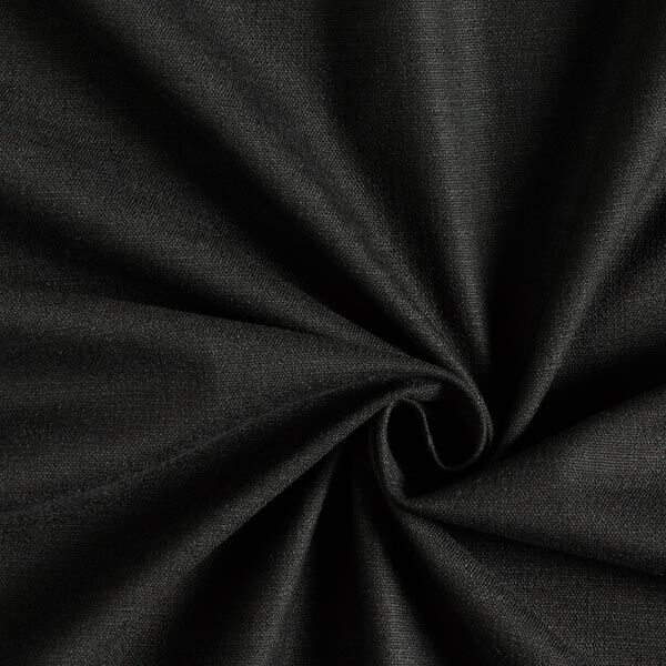 Tela de lino Stretch Mezcla – negro,  image number 1