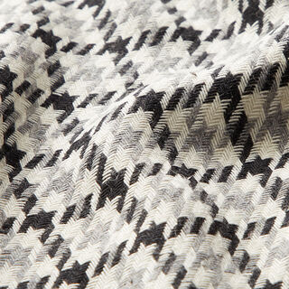 Mezcla de lana pata de gallo tricolor – gris/negro, 