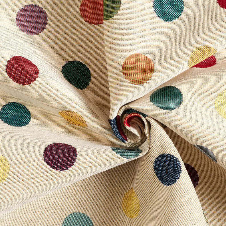Tela decorativa Tapiz Puntos de confeti – beige claro/rojo,  image number 3