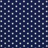 Popelina de algodón estrellas medianas – azul marino/blanco,  thumbnail number 1