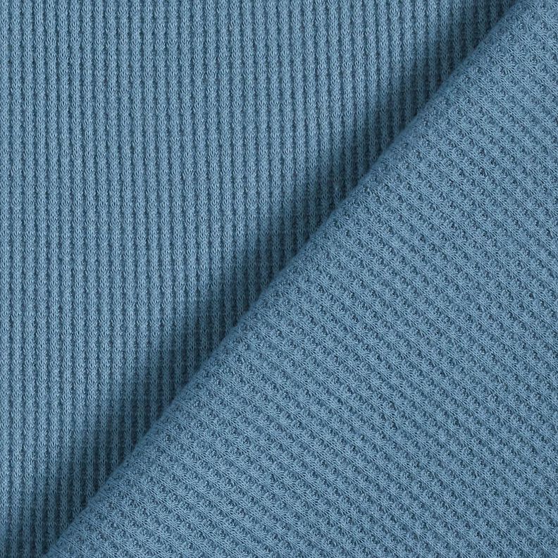 Tela de jersey tipo gofre Uni – azul vaquero,  image number 3