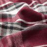 Tejido de abrigo con reverso de piel a cuadros – burdeos/gris pizarra,  thumbnail number 2