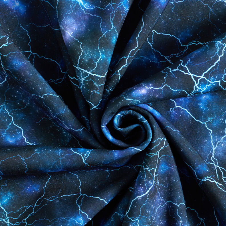 Tejido Softshell Tormenta Impresión digital – azul noche,  image number 4