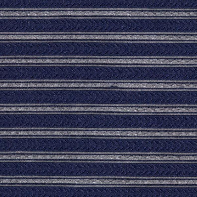 Tela jersey punto trenzado – azul marino,  image number 1