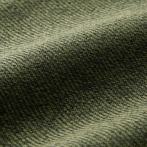 Tela de tapicería Aspecto de sarga – oliva oscuro | Retazo 80cm, 