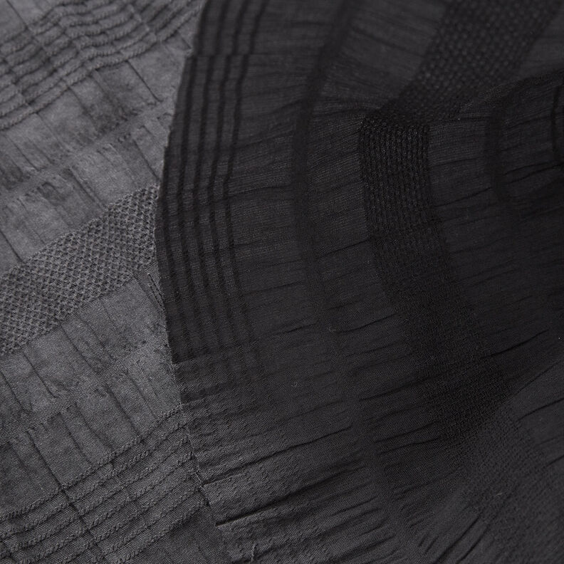 Tela de algodón fruncida – negro,  image number 3