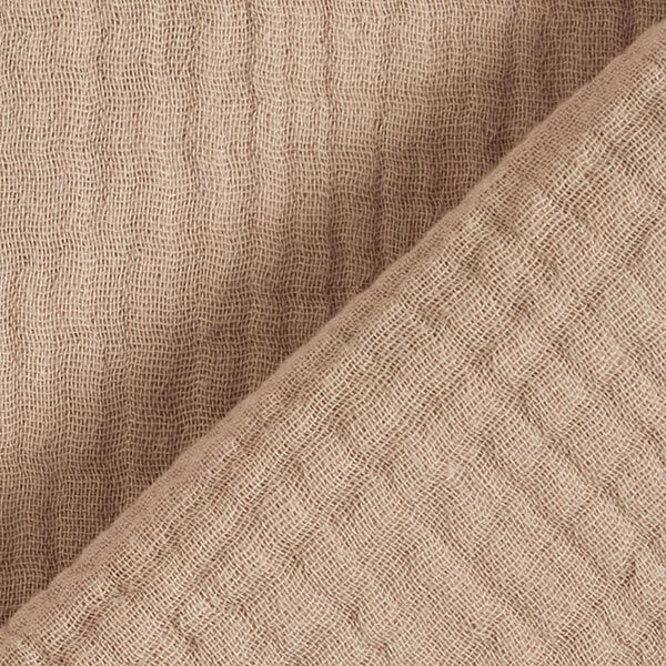GOTS Muselina de algodón de tres capas – beige oscuro,  image number 5